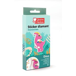 SET MOSAICO CON DIAMANTES ADHESIVOS DINOSAURIO (GRAINE CREATIVE)