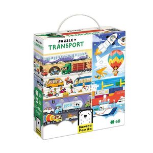 PUZZLE PLUS TRANSPORTES 60 PIEZAS (BANANA PANDA) REF. XBP-49352