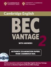 BEC VANTAGE 2 STUDENT BOOK WITH ANSWERS + CD