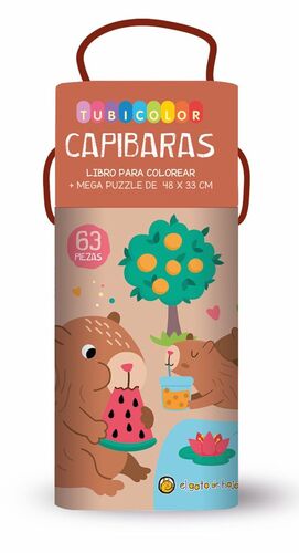 CAPIBARAS (TUBICOLOR. LIBRO PARA COLOREAR Y MEGA PUZZLE)