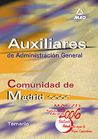 AUXILIARES ADMINISTRACION GENERAL COMUNIDAD MADRID. TEMARIO
