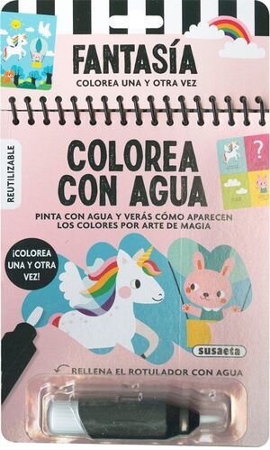FANTASÍA. COLOREA CON AGUA.